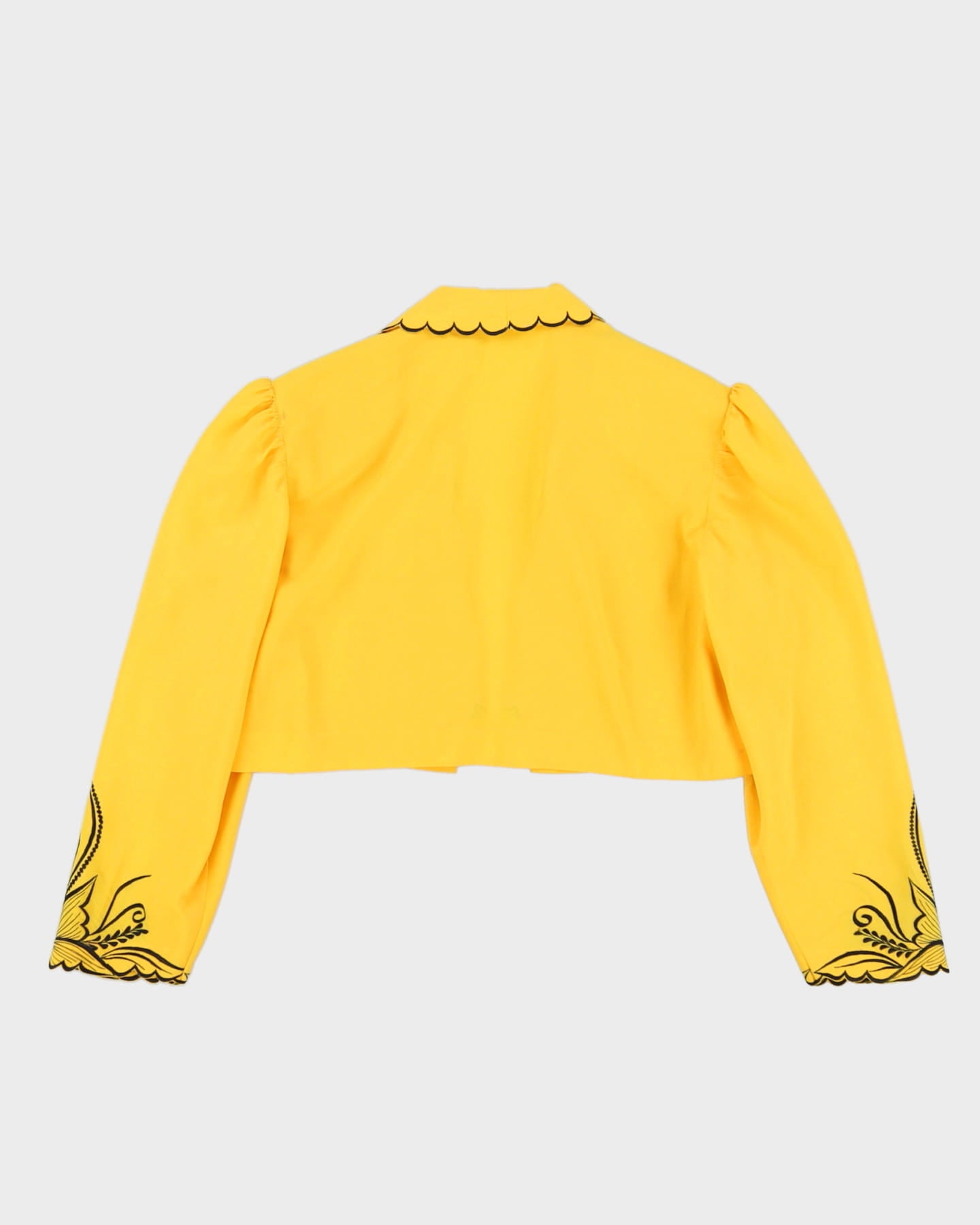 Yellow Cropped Bolero Jacket - M
