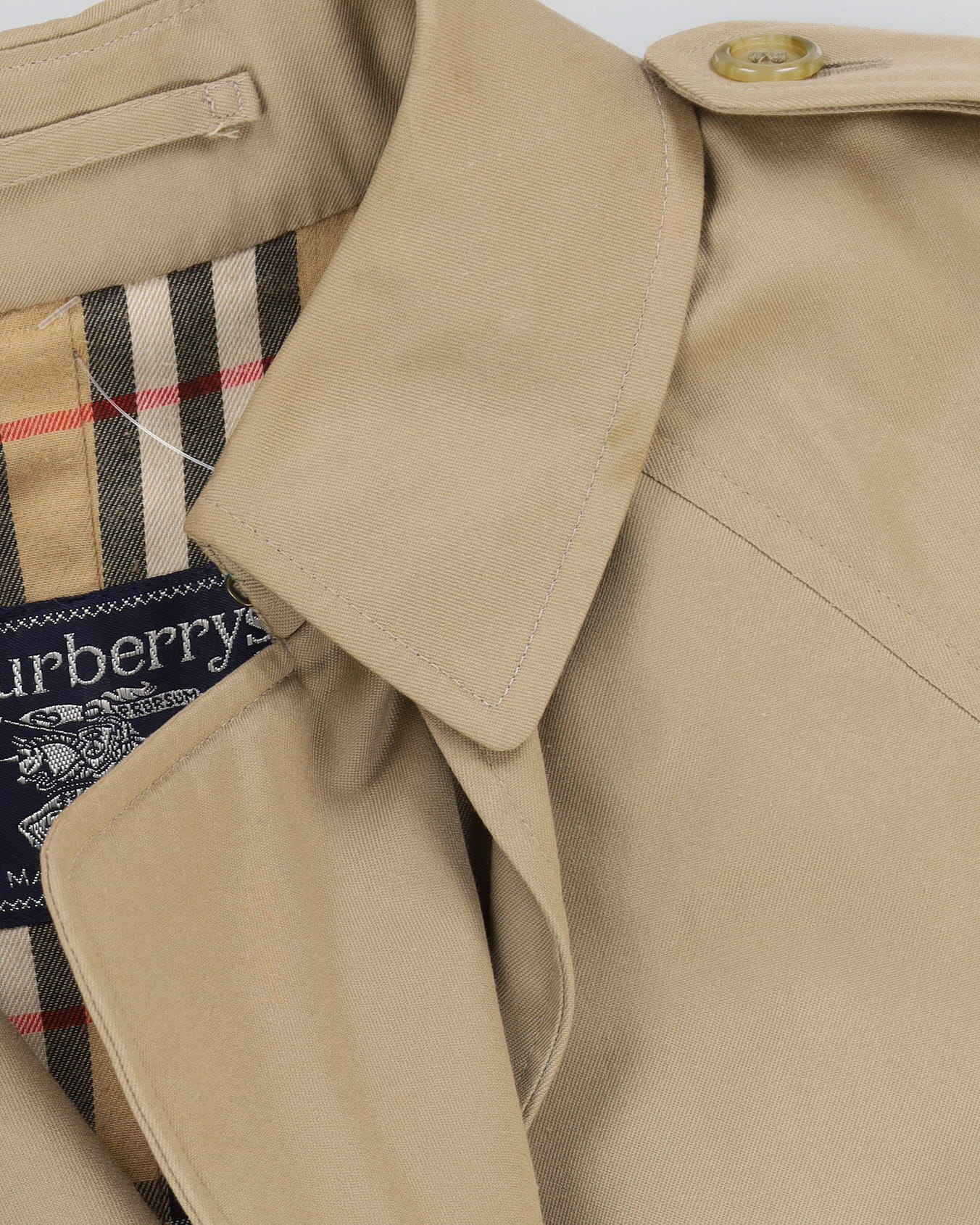 Burberrys' Beige Nova Check Trench Coat - M