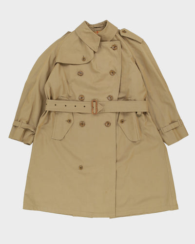 Burberrys' Beige Nova Check Trench Coat - L