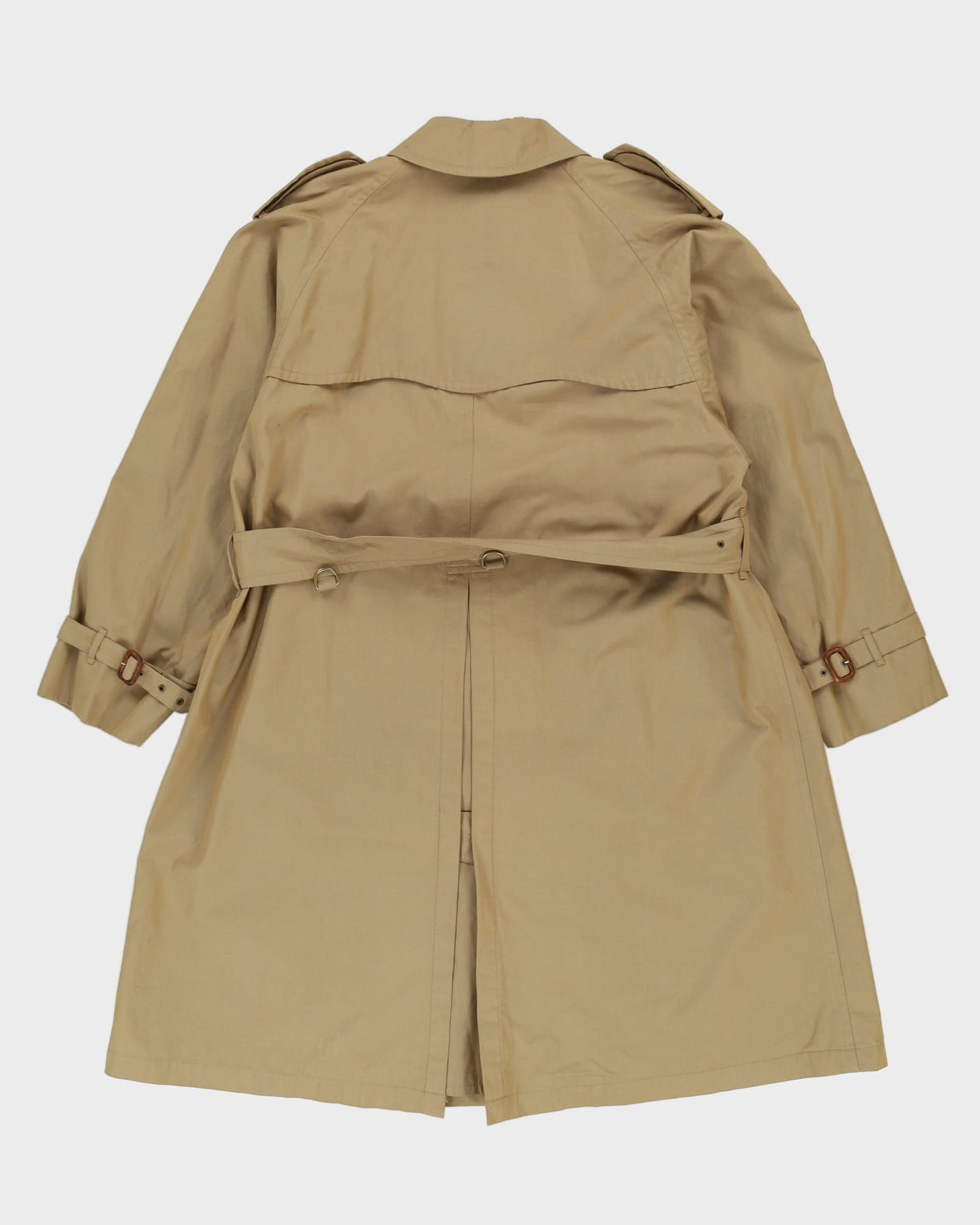 Burberrys' Beige Nova Check Trench Coat - L