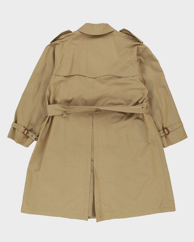 Burberrys' Beige Nova Check Trench Coat - L