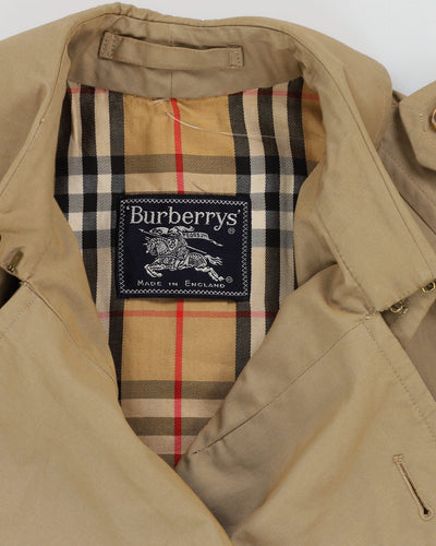 Burberrys' Beige Nova Check Trench Coat - L