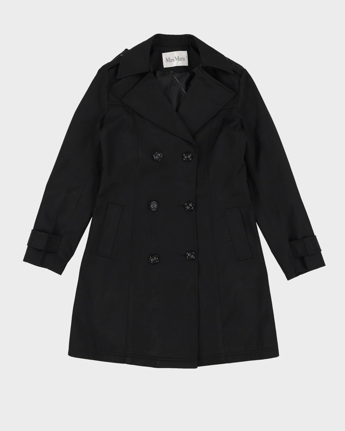 MaxMara Black Trench Coat - S