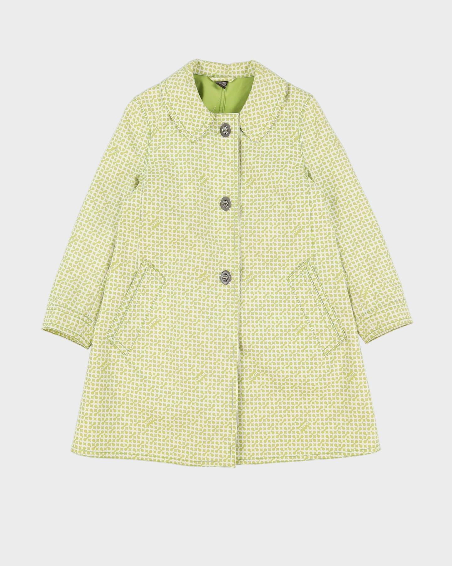 Coach Green Patterned Mac - XS