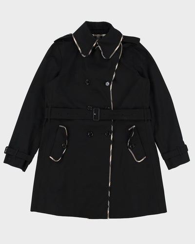 Burberry London Black Mac Jacket -  M