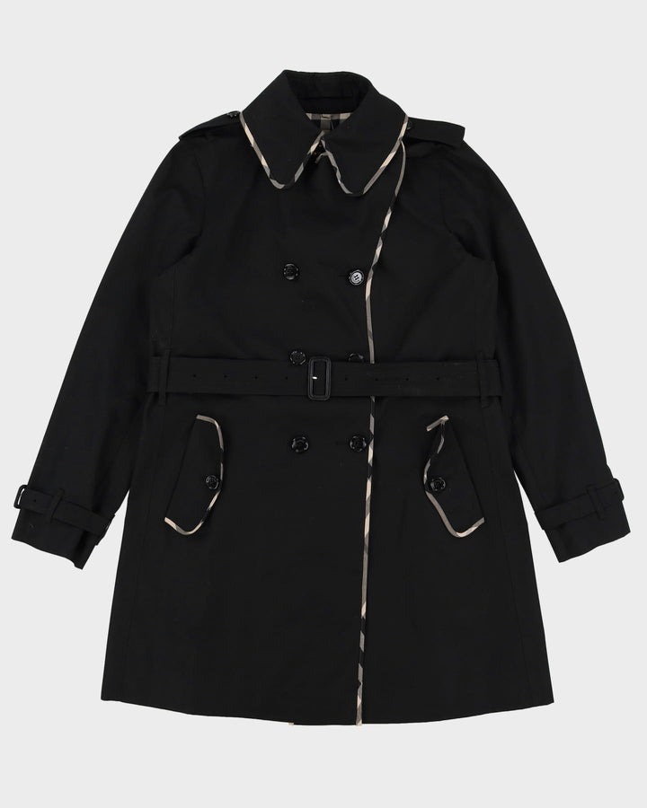 Burberry London Black Mac Jacket -  M