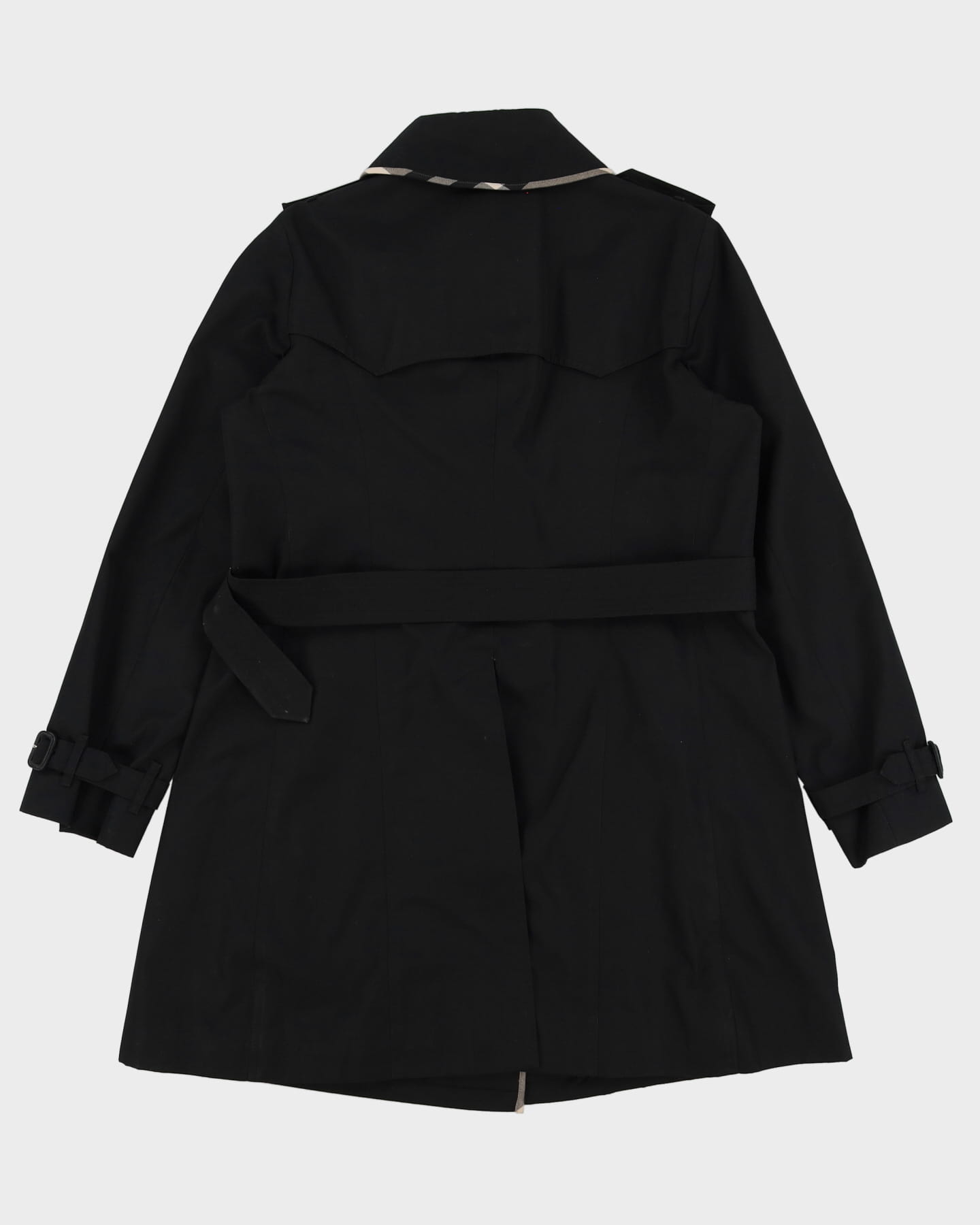 Burberry London Black Mac Jacket -  M