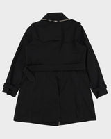 Burberry London Black Mac Jacket -  M