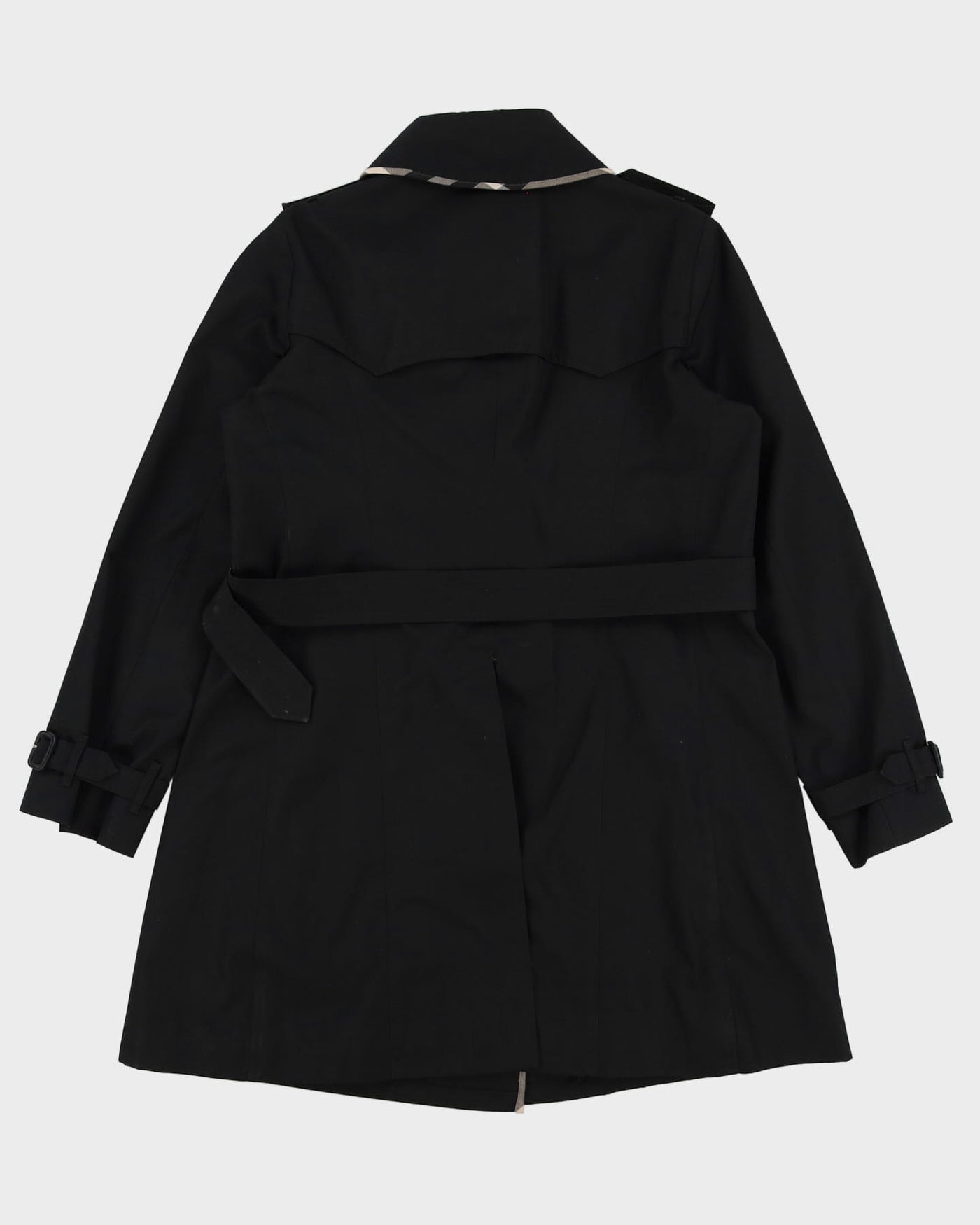 Burberry London Black Mac Jacket -  M
