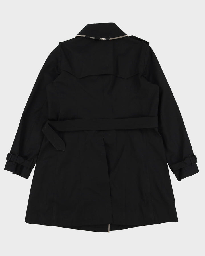 Burberry London Black Mac Jacket -  M