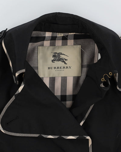 Burberry London Black Mac Jacket -  M
