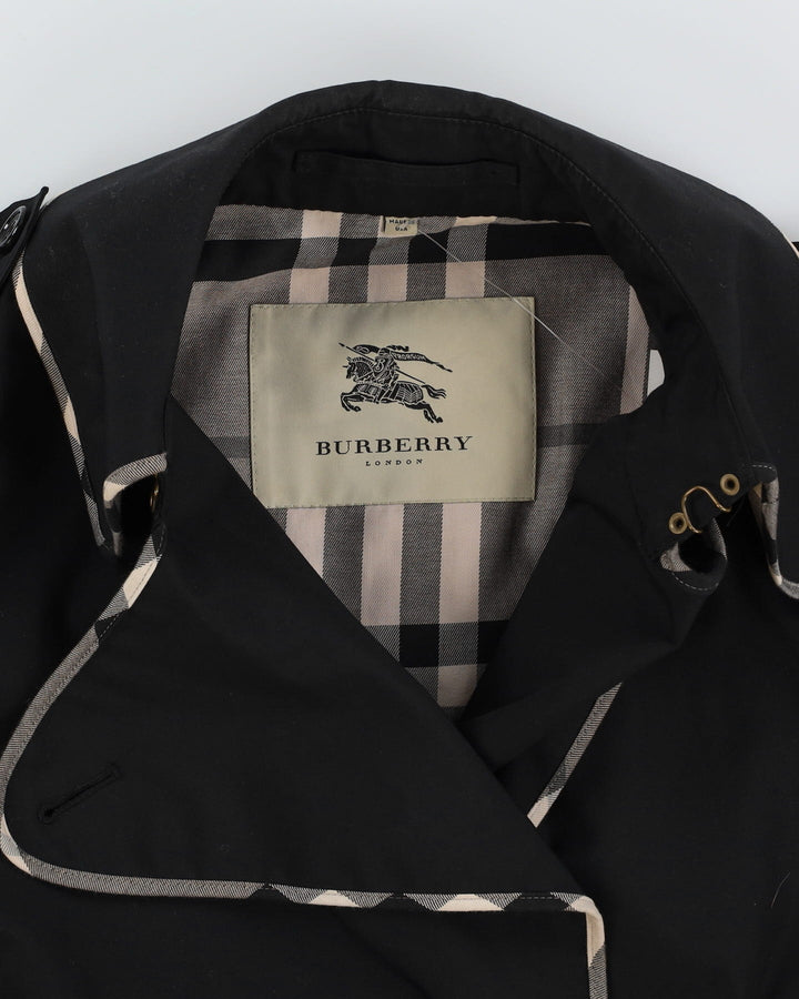 Burberry London Black Mac Jacket -  M