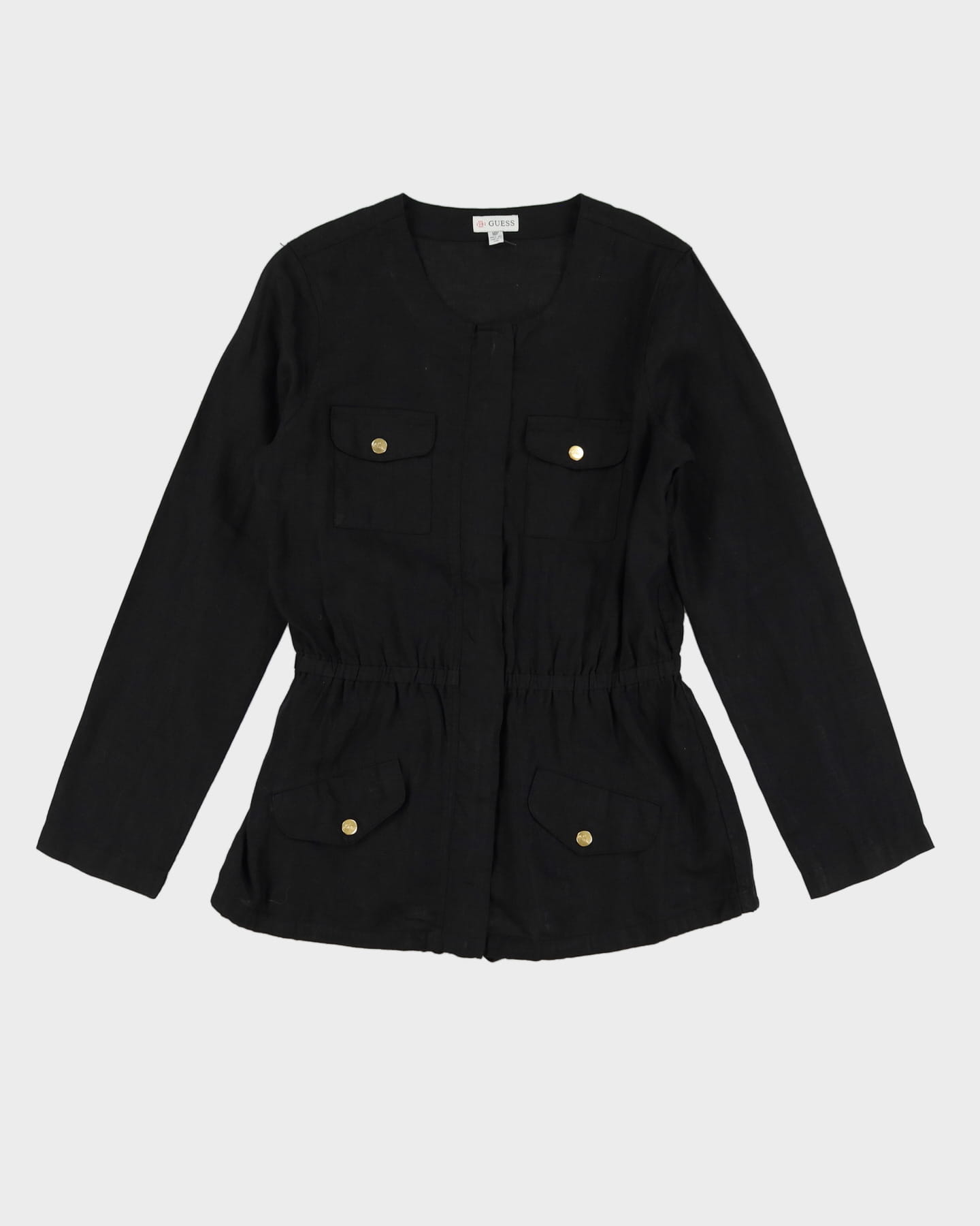 Guess Black Linen Jacket - M