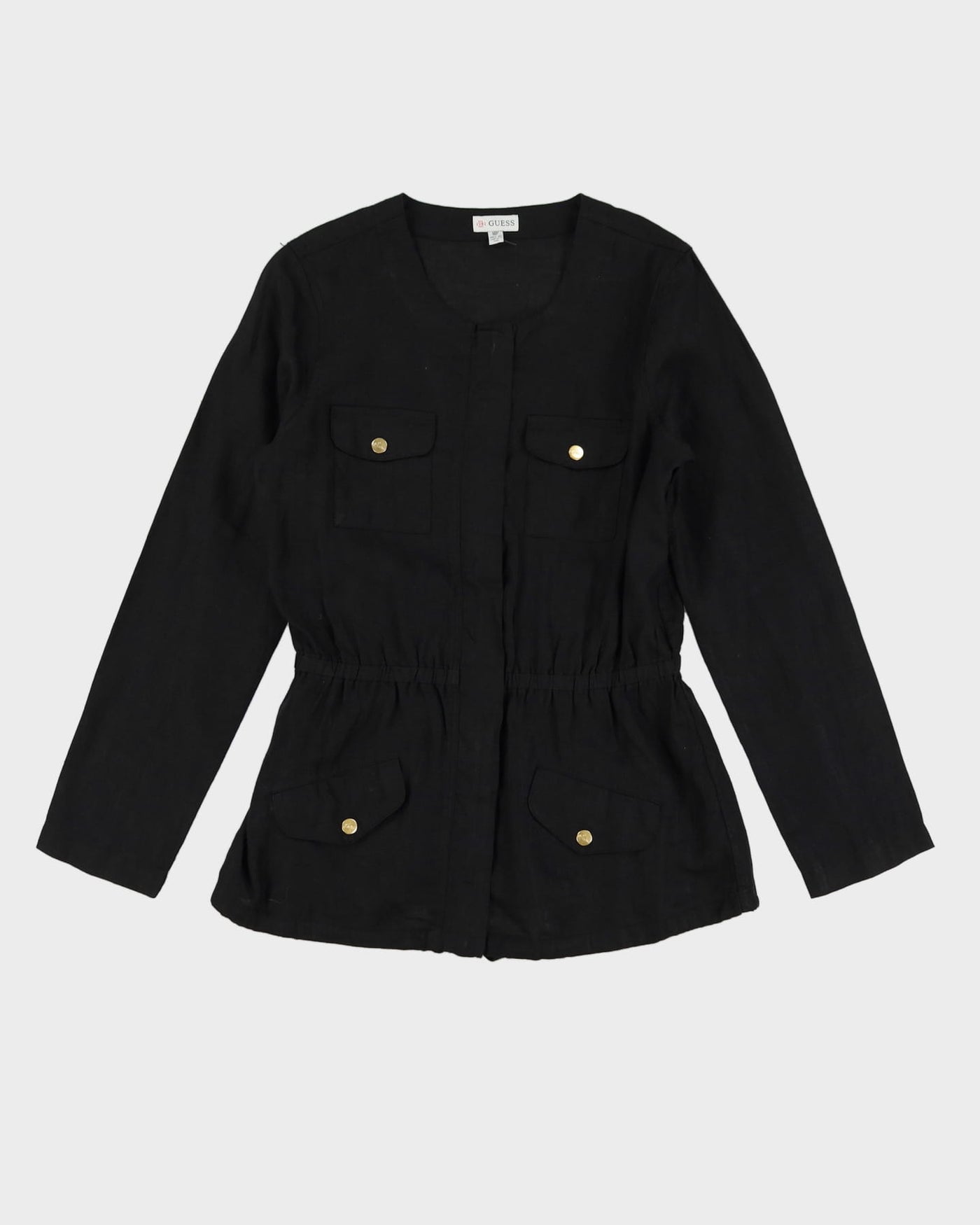 Guess Black Linen Jacket - M