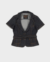 Y2K Guess Denim Short Sleeve Jacket - XS / S