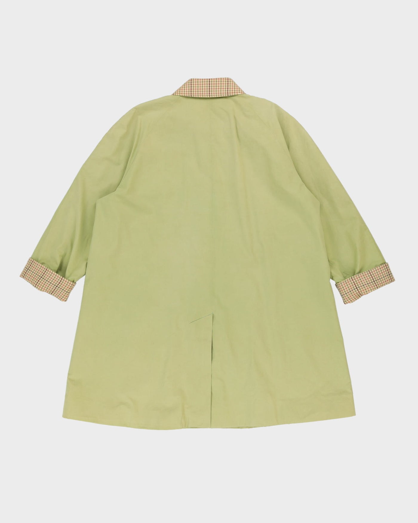 Aquascutum Lime Green A-Line Mac Style Jacket - L
