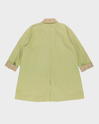 Aquascutum Lime Green A-Line Mac Style Jacket - L