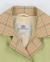 Aquascutum Lime Green A-Line Mac Style Jacket - L