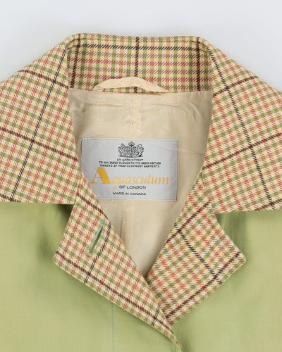 Aquascutum Lime Green A-Line Mac Style Jacket - L