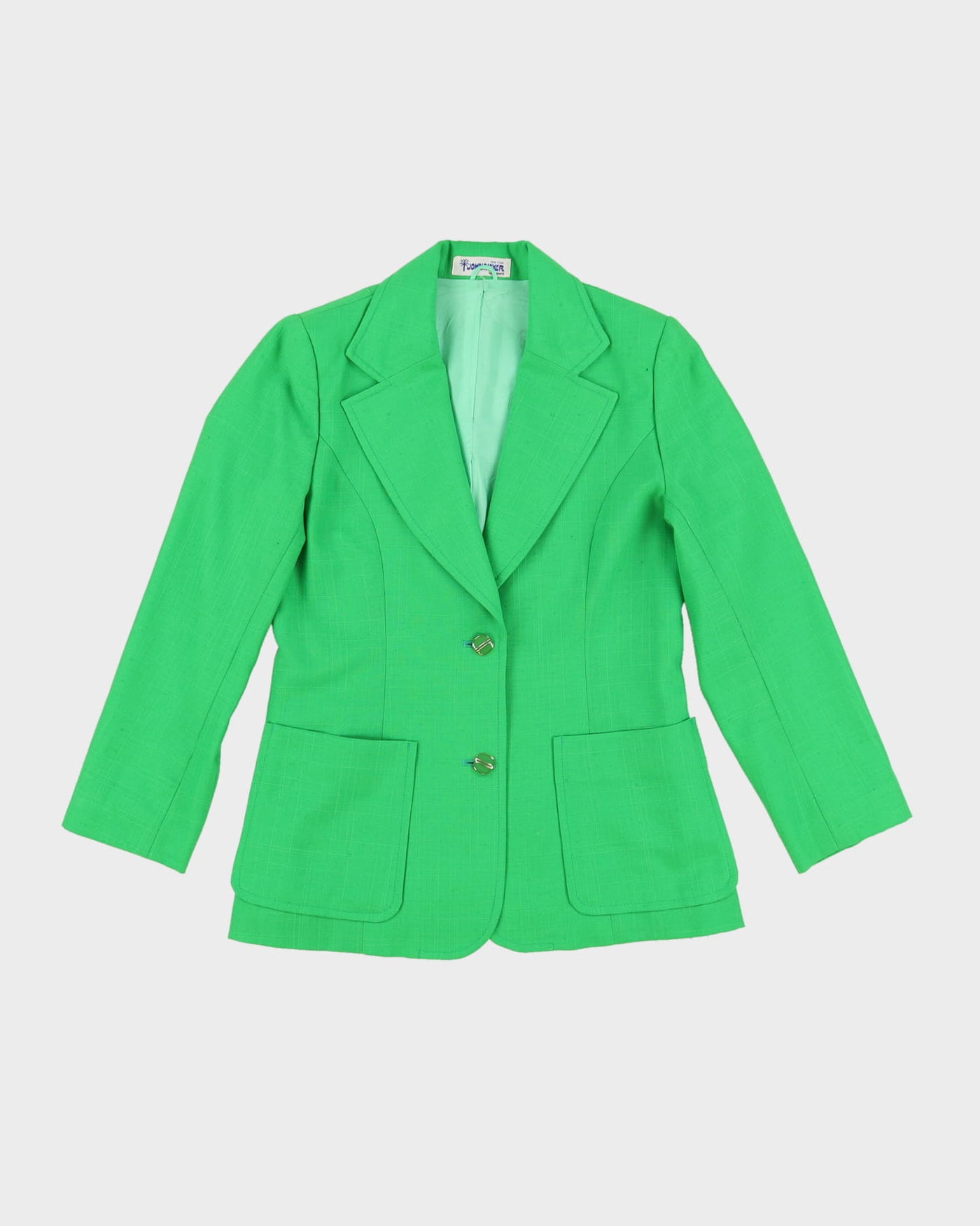Vintage 1970s Green Blazer Jacket - S