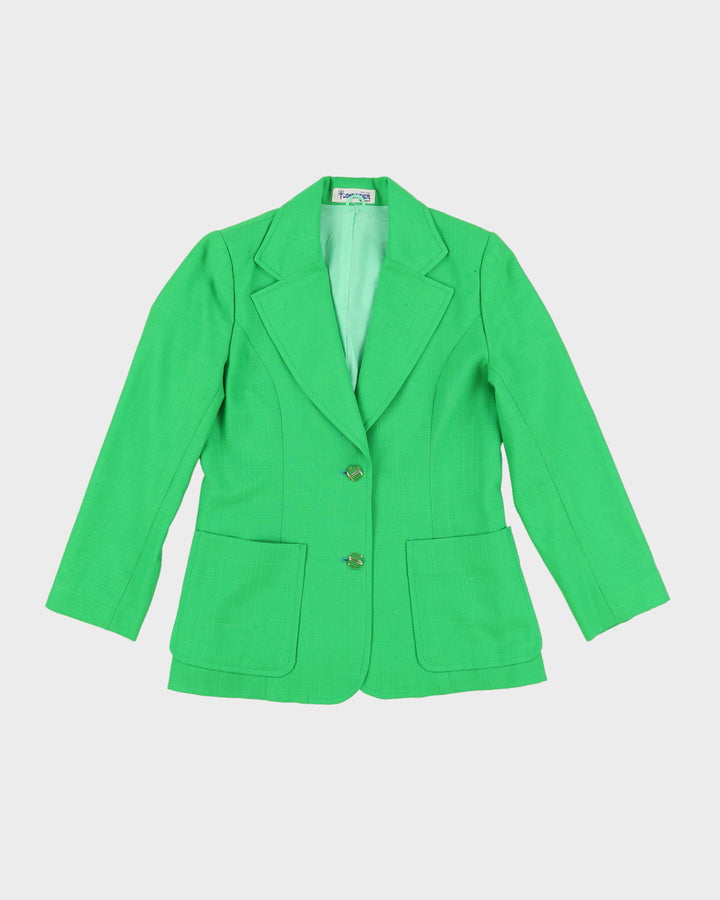 Vintage 1970s Green Blazer Jacket - S