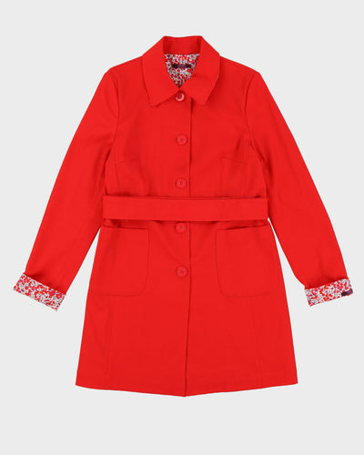 Liberty Art Fabrics Red Folral Mac Jacket - S