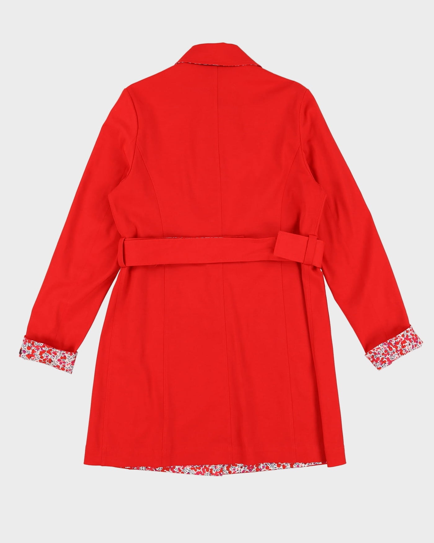 Liberty Art Fabrics Red Folral Mac Jacket - S