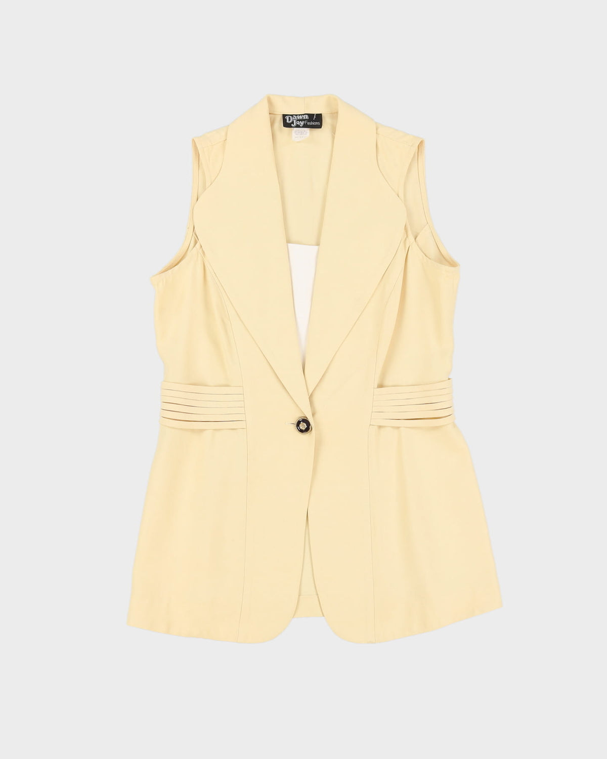 Vintage 1990s Yellow Short Sleeve Jacket - S