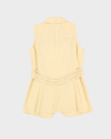 Vintage 1990s Yellow Short Sleeve Jacket - S