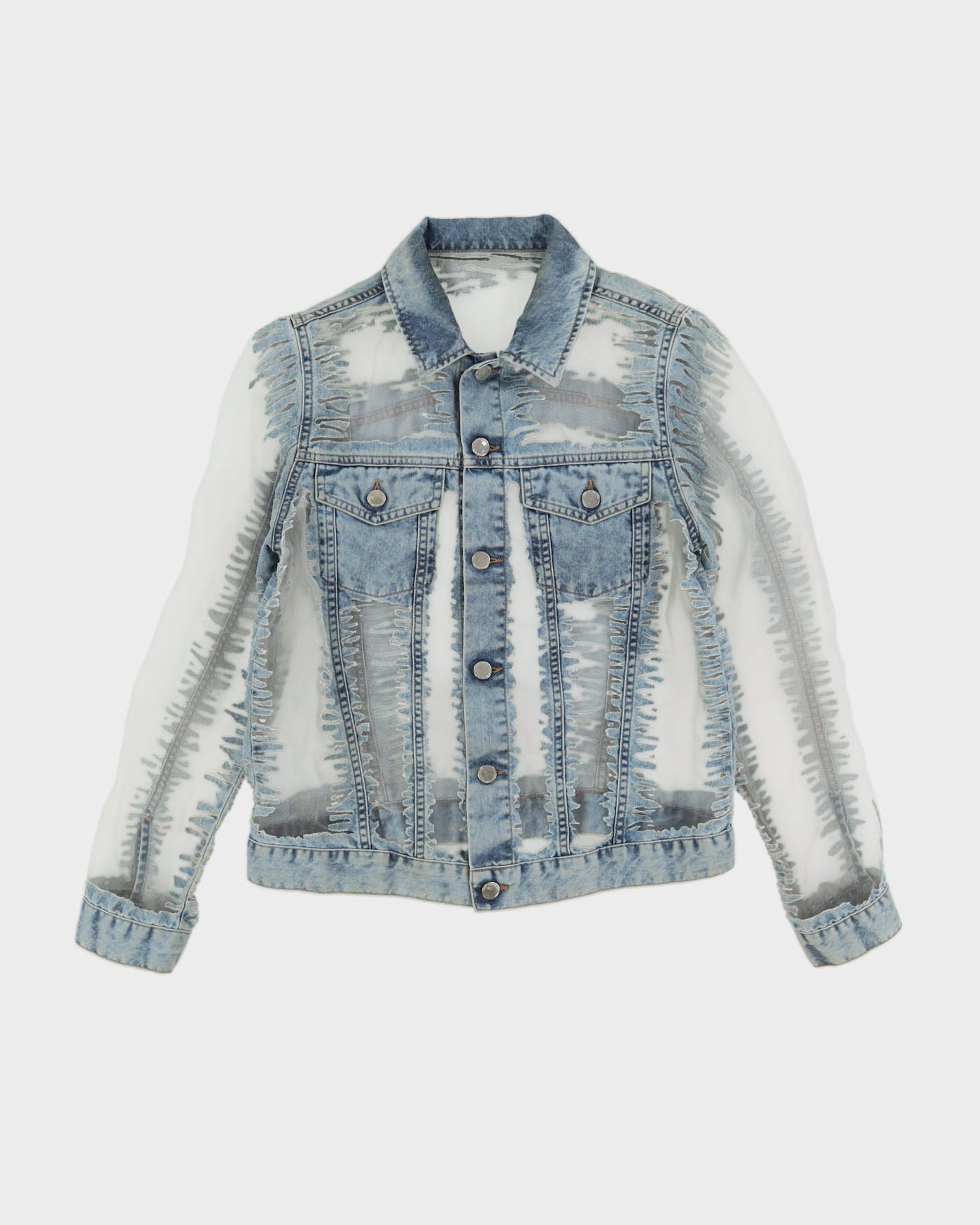 Diesel Y2K Denim And Sheer Netting  Jacket - S