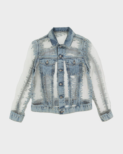 Diesel Y2K Denim And Sheer Netting  Jacket - S