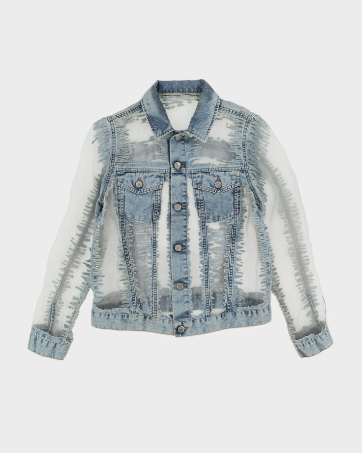 Diesel Y2K Denim And Sheer Netting  Jacket - S