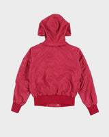 Coach Pink Hooded Anorak / Bomber Jacket - L