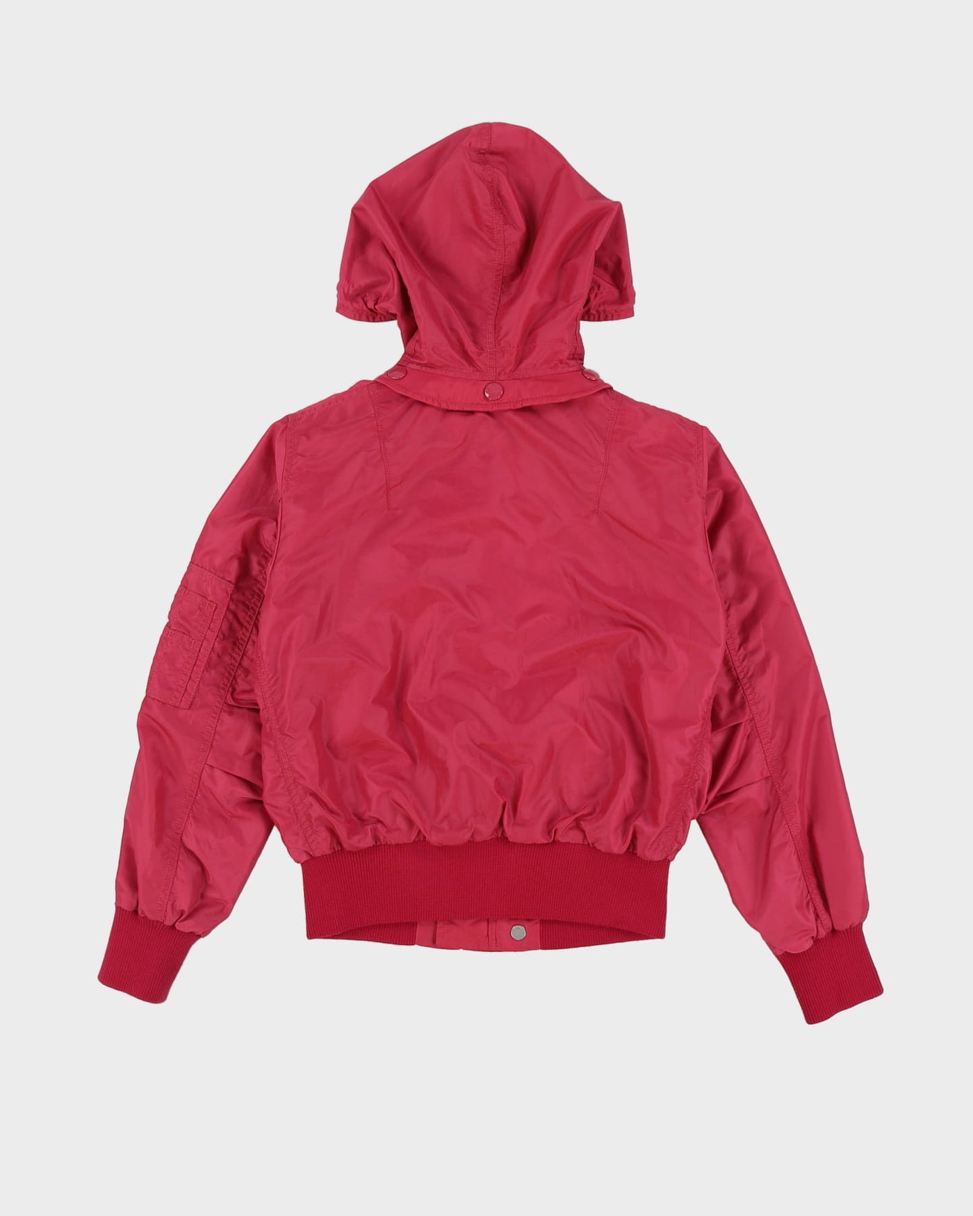 Coach Pink Hooded Anorak / Bomber Jacket - L