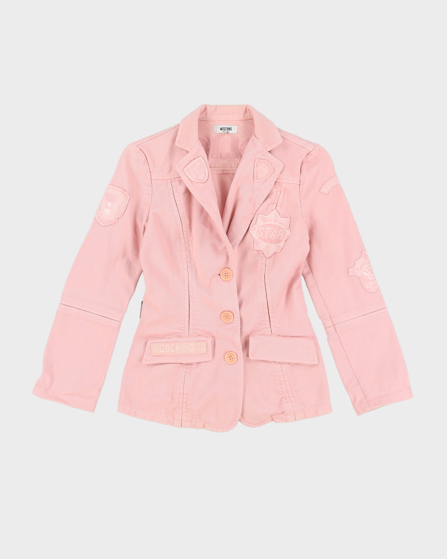 Moschino Jeans Pink Denim Jacket - XS / S