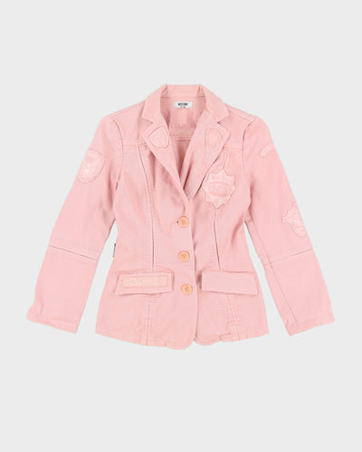 Moschino Jeans Pink Denim Jacket - XS / S
