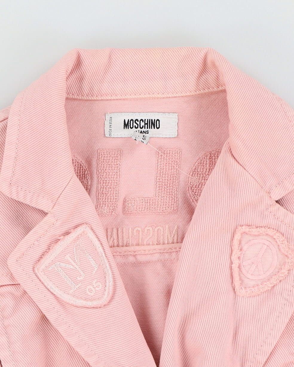 Moschino Jeans Pink Denim Jacket - XS / S