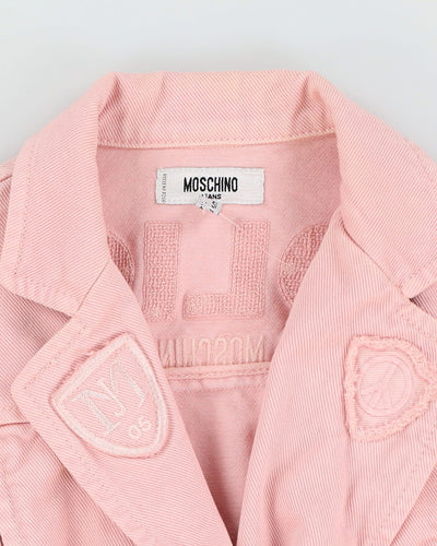 Moschino Jeans Pink Denim Jacket - XS / S