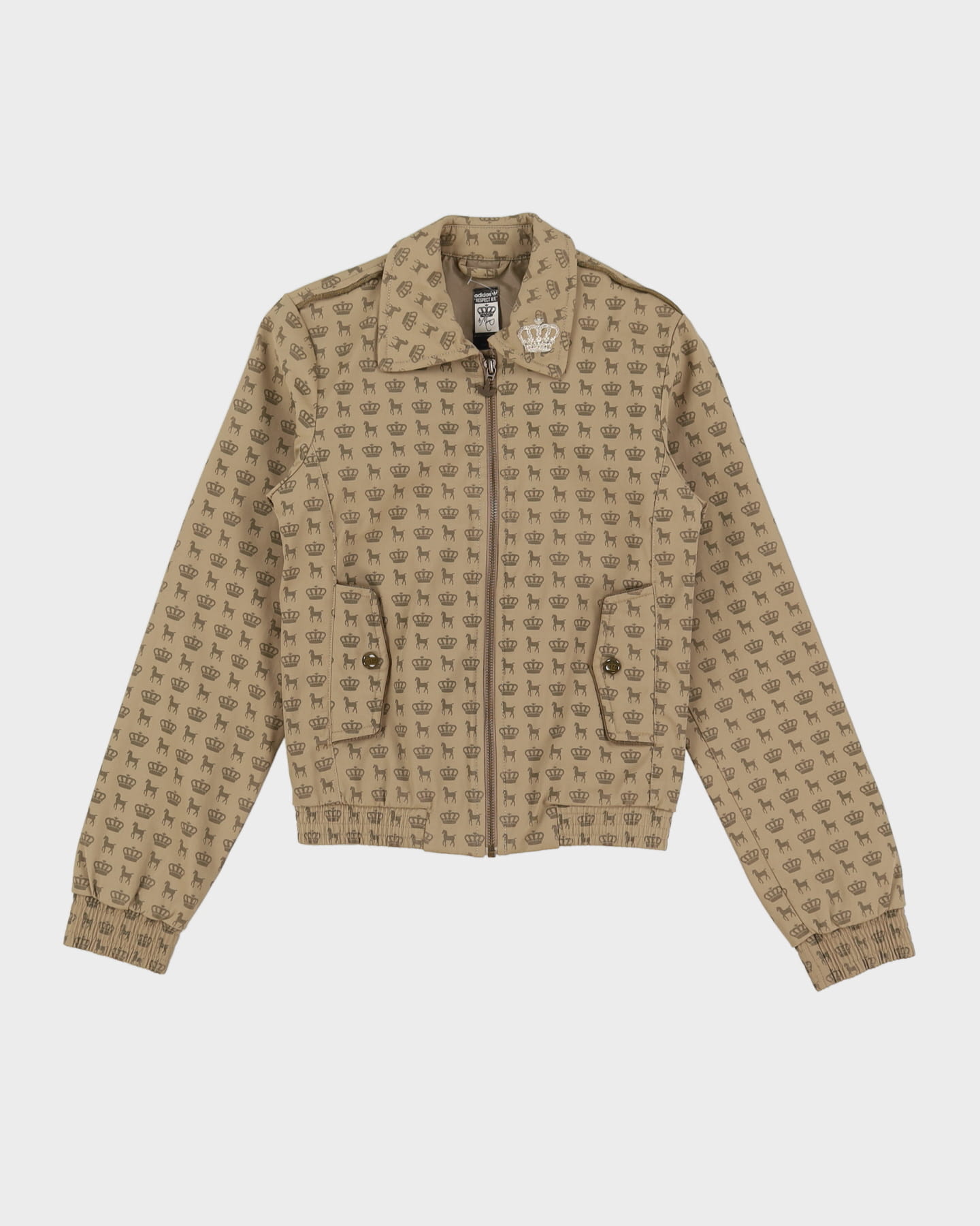 Adidas X Missy Elliot Respect Me Brown All Over Print Jacket - XS