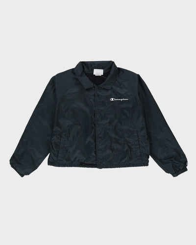 Champion Black Cropped Fit Coach Jacket - XL