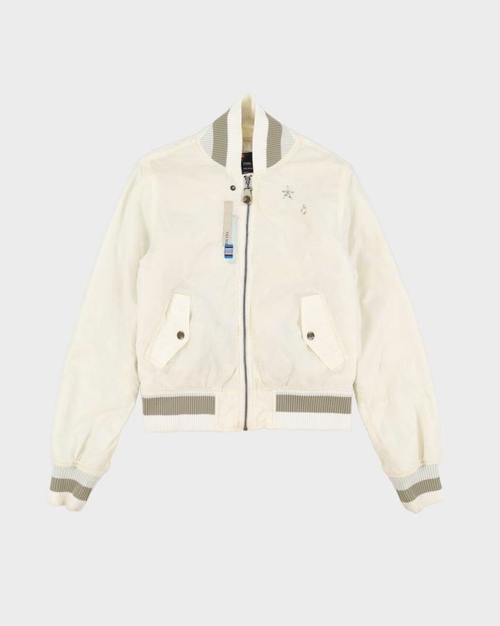 Diesel White Bomber Jacket - M