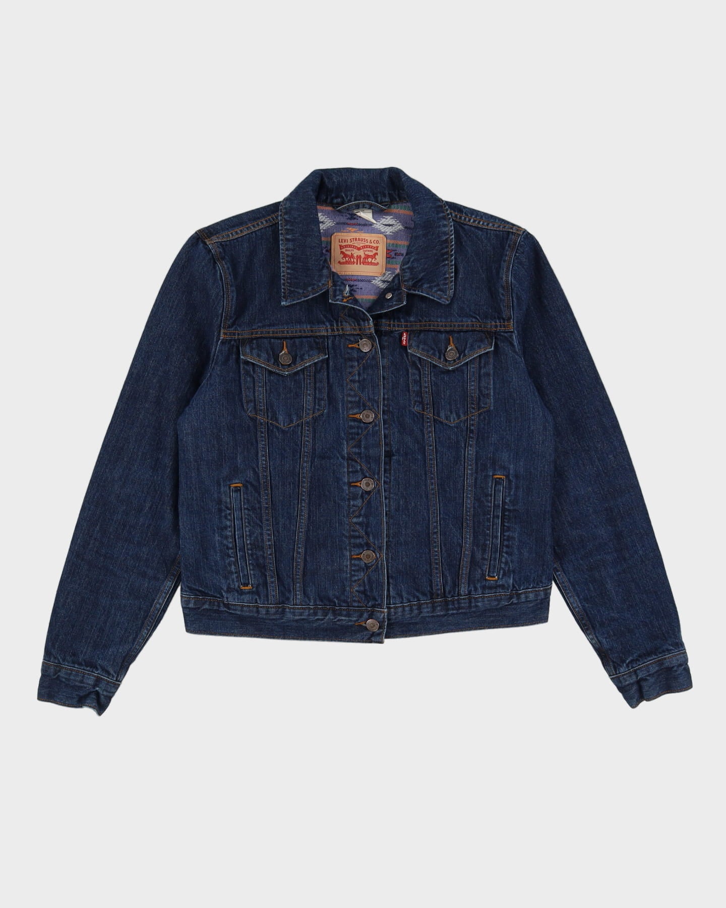 Levi's Blanket Lined Dark Wash Denim Jacket - L