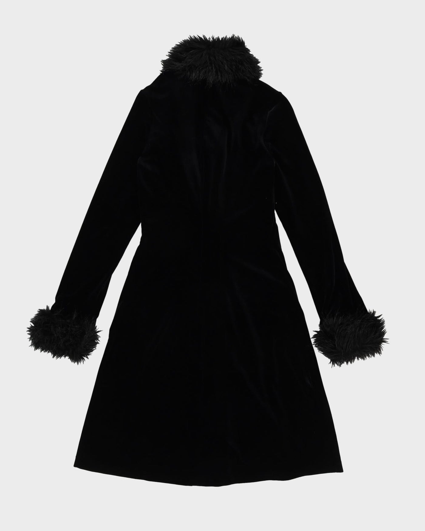 Betsey Johnson Black Velvet Embroidered Coat - XS