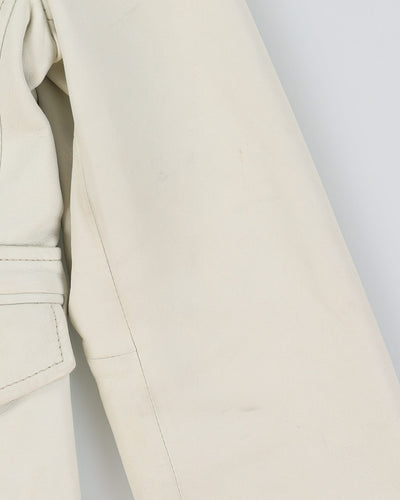 BCBG MaxAzria White Leather Jacket - S