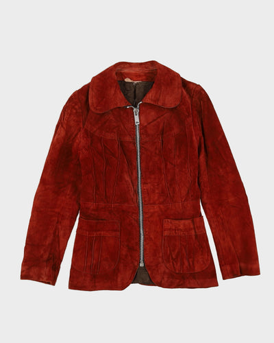 Vintage 1970s Brown Suede Jacket - XXS / XS