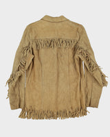 Vintage 1970s Beige Suede Top - S