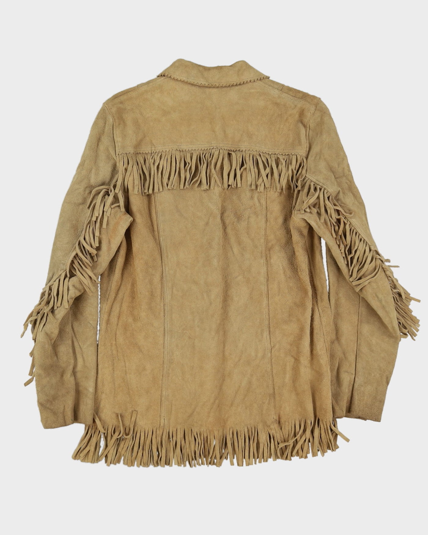 Vintage 1970s Beige Suede Top - S