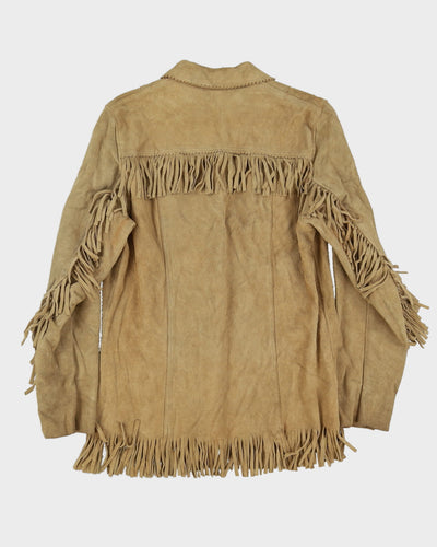 Vintage 1970s Beige Suede Top - S