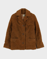 Vintage 1960s Faux Suede Padded Jacket - S