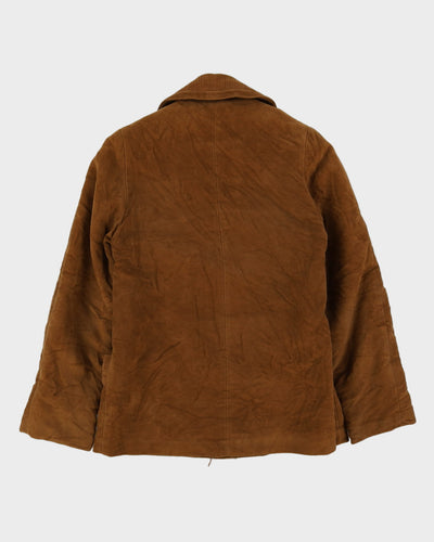 Vintage 1960s Faux Suede Padded Jacket - S